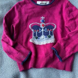 Mini Boden Royal Crown Sweater - 3t \ 4t
